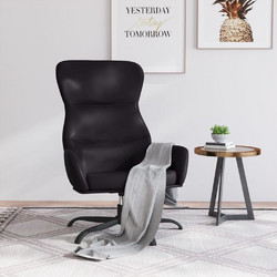 vidaXL Πολυθρόνα Relax Περιστρεφόμενη Δερματίνη Μαύρη 341084