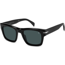 David Beckham DB7099/S 807/KU Ανδρικά Γυαλιά Ηλίου Τετράγωνα Κοκάλινα Μαύρα με Μαύρο Polarized Φακό