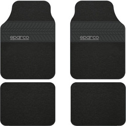 Μοκέτα-Πατάκι Μαύρο με Λάστιχο 4τμχ Sparco - 186.SPC1909BK