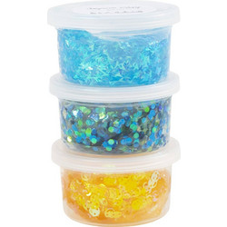 Creativ Company - Sequin Clay, blue/green harmony, 3x60 g/ 1 pack (787481)