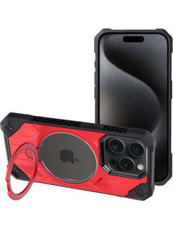 iS DEFENDER ARMOR MAG IPHONE 15 PRO red backcover