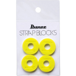 Ibanez ISB4-YE Strap Block - Ασφάλειες Ζώνης Κιθάρας από Σιλικόνη, 4 τμχ