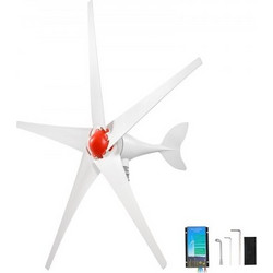 Γεννήτρια Ανεμογεννήτριας VEVOR 800W 12V, Κιτ Ανεμογεννήτριας 5-Λεπίδων με Υβριδικό Ελεγκτή Αέρα & Ηλιακής Ενέργειας, Αποδοτική Γεννήτρια Μόνιμης Ανεμογεννήτριας 3-Φάσεων AC για RV Σκάφος Σπίτι Φάρμα