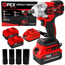 Παλμικό Μπουλονόκλειδο Μπαταρίας OPEX TOOLS OPX28009 21V 350Nm Brushless Με 2 Μπαταρίες 3.0Ah