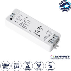 GLOBOSTAR(R) 71567 SKYDANCE V1 CORE Dimmer 1CH DC 5-36V 8A 288W Max IP20 - Push Dimming + RF 2.4GHz - M9.7xΠ3.3xΥ1.8cm
