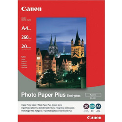 Canon SG-201 Φωτογραφικό Χαρτί Plus A4 (21x30) 260gr/m για Εκτυπωτές Inkjet 20 Φύλλα (1686B021)