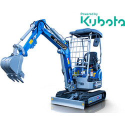 Μίνι τσαπάκι 1.7T, Kubota Diesel, με περιστροφή στην μπούμα, πλαϊνούς μοχλούς χειρισμού και γραμμή σφύρας EB17-ADVANCED