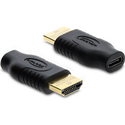 Αντάπτορας HDMI male σε USB-C female - 4K 60Hz - Delock (61075) - Μαύρο 61075