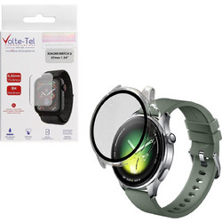 Volte-Tel Edge Cover Πλαστική Θήκη Tempered Glass για Xiaomi Watch 5 47mm Διαφανής