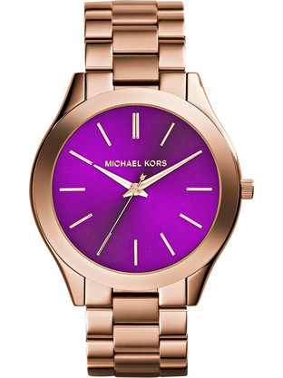 Michael Kors Slim Runway Γυναικείο Ρολόι με Ροζ Χρυσό Μεταλλικό Μπρασελέ MK3293