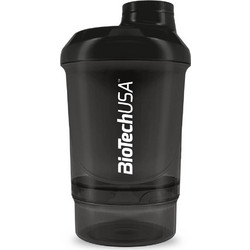 BioTech USA Wave+ Nano Shaker (300 ml + 150 ml) Black