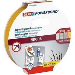 Tesa Powerbond Αυτοκόλλητη Αφρώδης Ταινία Διπλής Όψης Γκρι 5mx19mm 55741-00001-03