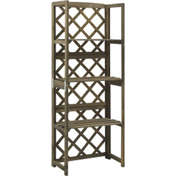 vidaXL με Ράφια 55x30x140 εκ. από Μασίφ Ξύλο Ελάτης Γκρι - γκρι