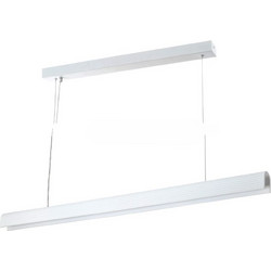 Inlight Γραμμικό Κρεμαστό Γύψινο Φωτιστικό LED 36W, 2CCT, Λευκό D:150x8,7cm(6123-White)