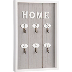 Κλειδοθήκη Saksia 2820111 20x3x30cm Grey-White Mirrors & More Mdf