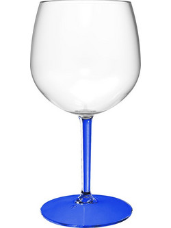 GoldPlast Ποτήρι Κοκτέιλ Πλαστικό Κολωνάτα Balloon Tonic Μπλε Διαφανές 582ml 5031-BLUTR