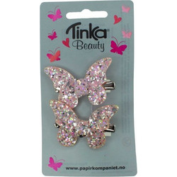 Tinka Beauty - Hair Clips Butterfly Glitter - 2 pcs (8-433022)