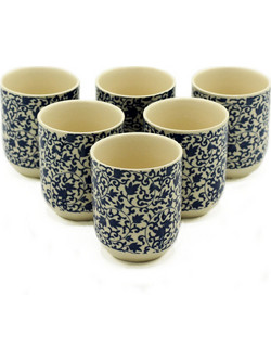 Herbal Tea Cups - Blue Pattern