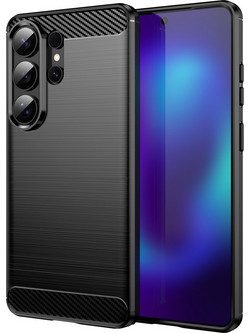 AMORUS Θήκη Σιλικόνης TPU Carbon Fiber για Samsung Galaxy S26 Ultra - Μαύρο