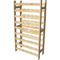 Μπουκαλοθήκη 54 Θέσεων Φυσικό Ξύλο 63x27x120cm
