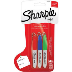 Μαρκαδόροι ανεξίτηλοι Permanent Sharpie Fine Point Mini 3 Pack Assorted Colours