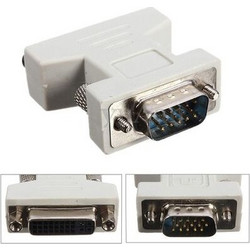 Powertech POWERTECH αντάπτορας VGA σε DVI 24+5 CAB-G018, συμβατός με 24+1, λευκός