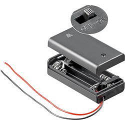 GOOBAY GOOBAY θήκη μπαταρίας με διακόπτη 12443, 2x AA LR6, αδιάβροχη, μαύρη