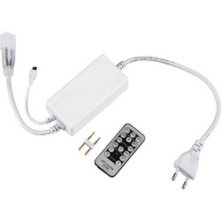 GloboStar 70626 Single Color Dimmer με Ασύρματο Χειριστήριο IR - Μεταλλάκτης Τροφοδοσίας AC/DC 230V IP20 για OVALE 120 Degree Neon Flex LED Μονόχρωμη 2 Pin Max 1500W - Έως 100 Μέτρα