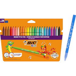 BIC σετ χρωματιστών μαρκαδόρων Kid Couleur, ultra washable, 24τμχ