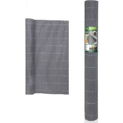 Καλαμωτή Περίφραξη PVC 150x300cm Γκρι 10mm για Κήπο και Μπαλκόνι 2902512