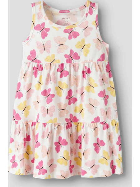 NAME IT Παιδικό φόρεμα NMFVIGGA SPENCER DRESS WHITE παιδιά