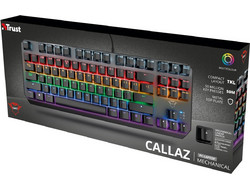 Trust GXT 834 Μηχανικό Gaming Πληκτρολόγιο TenKeyLess με Outemu Red Διακόπτες RGB Black
