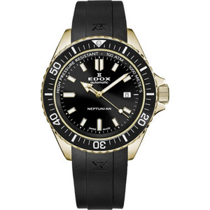 Edox Neptunian Ανδρικό Ρολόι Αυτόματο με Μαύρο Καουτσούκ Λουράκι 80120-37JCA-NID Edox Neptunian Ανδρικό Ρολόι Αυτόματο με Μαύρο Καουτσούκ Λουράκι 80120-37JCA-NID