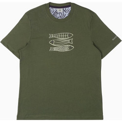 HENRY COTTONS T-SHIRT ΜΕ ΛΑΙΜΟΚΟΨΗ 100%ΒΑΜΒΑΚΙ ΜΕ ΣΤΑΜΠΑ ΨΑΡΑΚΙΑ ΕΜΠΡΟΣ ΚΑΝΟΝΙΚΗ ΓΡΑΜΜΗ