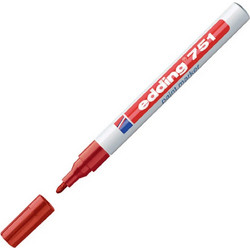 Edding 751 Ανεξίτηλος Μαρκαδόρος Κόκκινος 1mm 4-751002