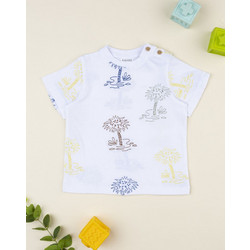 βρεφικό t-shirt λευκό palms για αγόρι