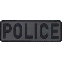 POLICE - Σήμα PVC (9.8 x 3.5 εκ.) - Χρώμα: Γκρι/ Μαύρο