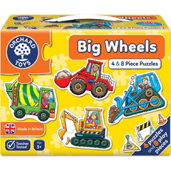 Παιδικό Puzzle Orchard Toys Big Wheels 4 + 8 Κομμάτια