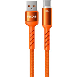 Καλώδιο WK USB-A Male to USB-C Male 88W LED 1.2m Orange WDC-C13a