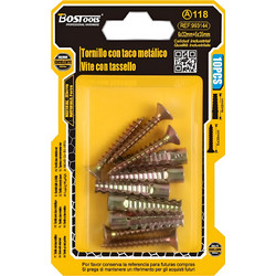 Μεταλλικά Βύσματα με Βίδες 6x32mm & 5x35mm 10τμχ BosTools 993144