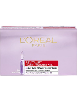 L'Oreal Paris Revitalift Filler Ampoules Ενυδατικό Serum Προσώπου για Ανάπλαση & Σύσφιξη με Υαλουρονικό 28x1.3ml