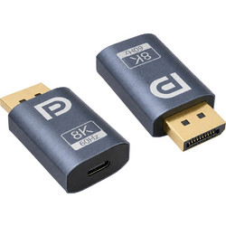 POWERTECH αντάπτορας DisplayPort σε USB-C CAB-UC102, 8K/60Hz, γκρι