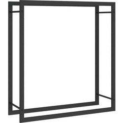 vidaXL Ραφιέρα Καυσόξυλων Ματ Μαύρο 80x28x86 εκ. Ατσάλι 350307