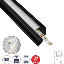 SURFACE-PROFILE Βάση +amp Ψύκτρα LED Προφίλ Αλουμινίου