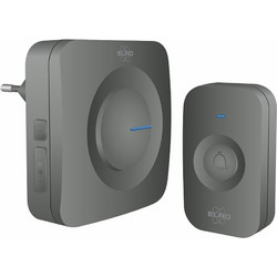 Σετ Ασύρματο Κουδούνι Πόρτας ELRO Plug-in με Δέκτη Black DB3000PL-P1C1B