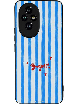 Sonique Stripe Stories Series Θήκη (Honor 200 5G) με Σχέδιο «Bonjour Blue»