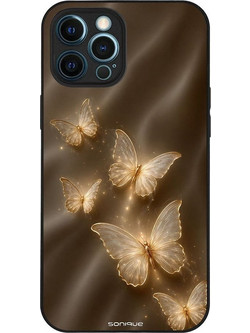Sonique Diva Series Back Cover Gold Butterflies (iPhone 12 Pro Max)