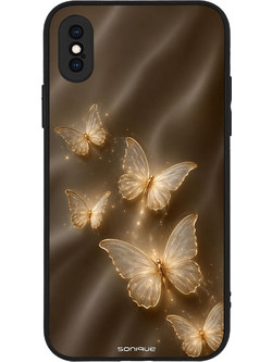 Sonique Diva Series Θήκη Χρυσές Πεταλούδες (iPhone X / iPhone XS)