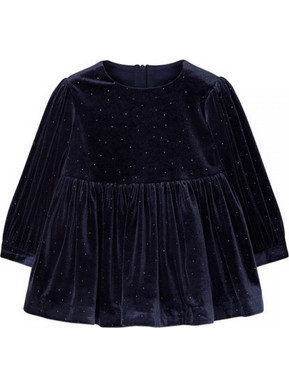 BOBOLI Velour dress for girl -BCI - 754083 - ΚΟΡΙΤΣΙ - NAVY