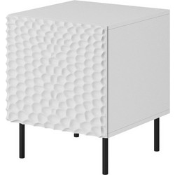 HOLE bedside table 2 pcs. 44x40.5x53.5 cm white matt HOLE SZF BI